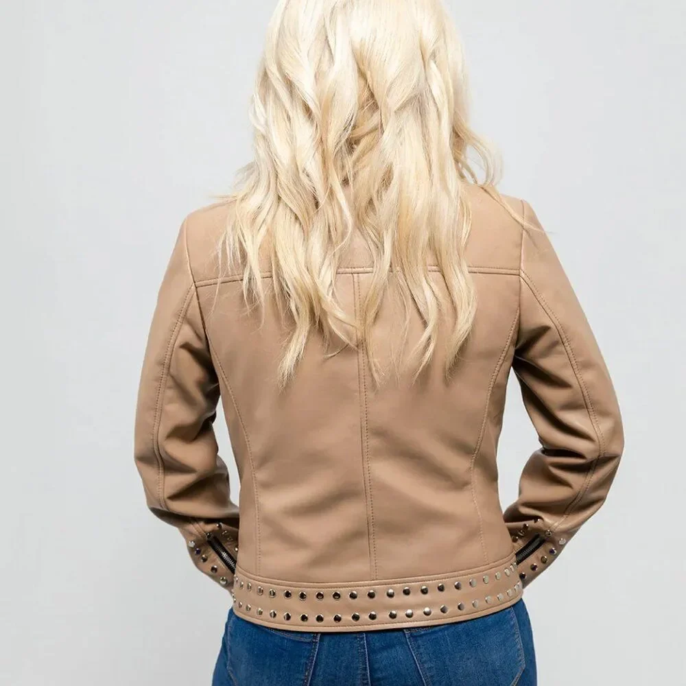 Sandy Women's Vegan Faux Leather Jacket